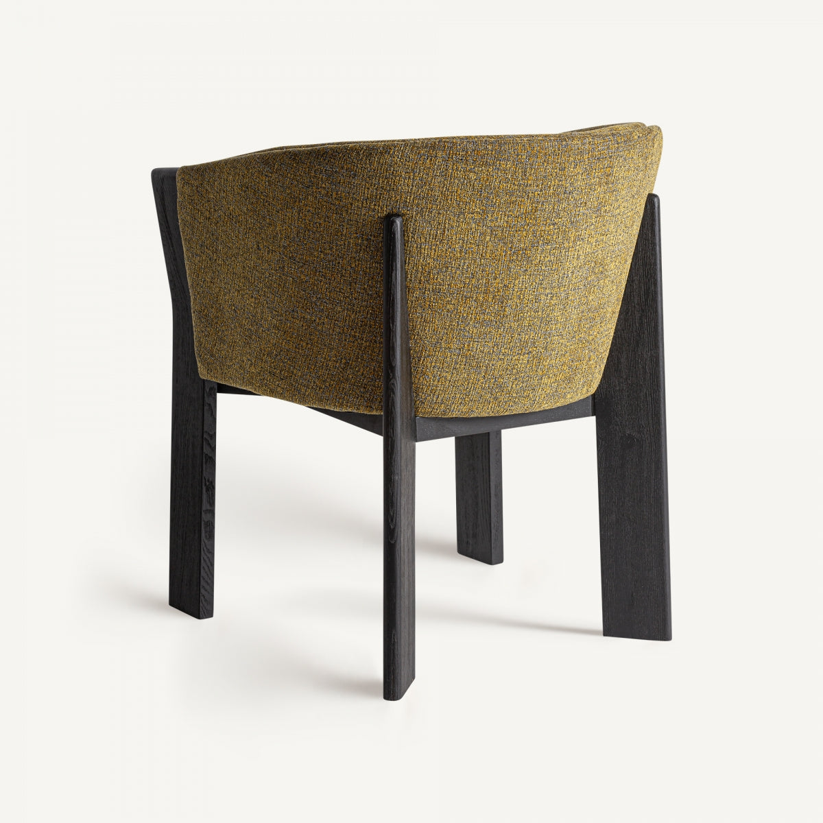 Chaise de salle à manger en tissu vert/jaune | Vical Nara