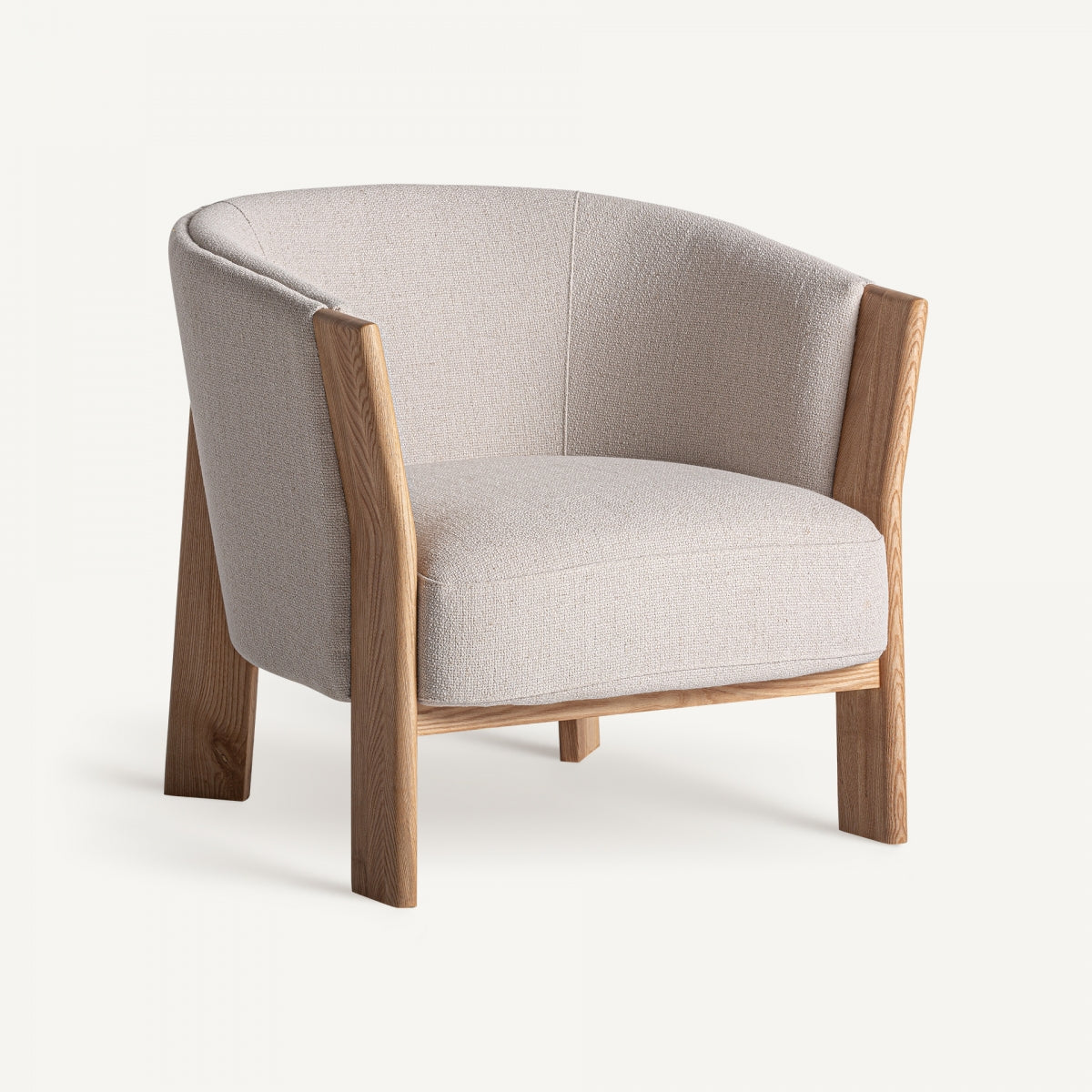 Fauteuil en tissu beige | Vical Nara