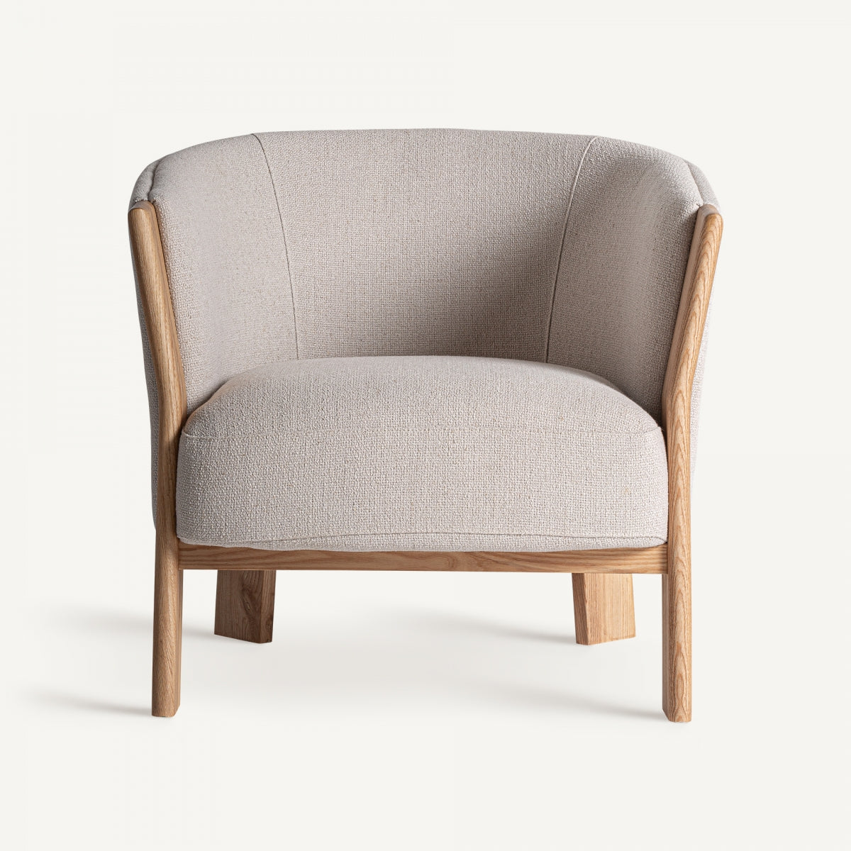 Fauteuil en tissu beige | Vical Nara