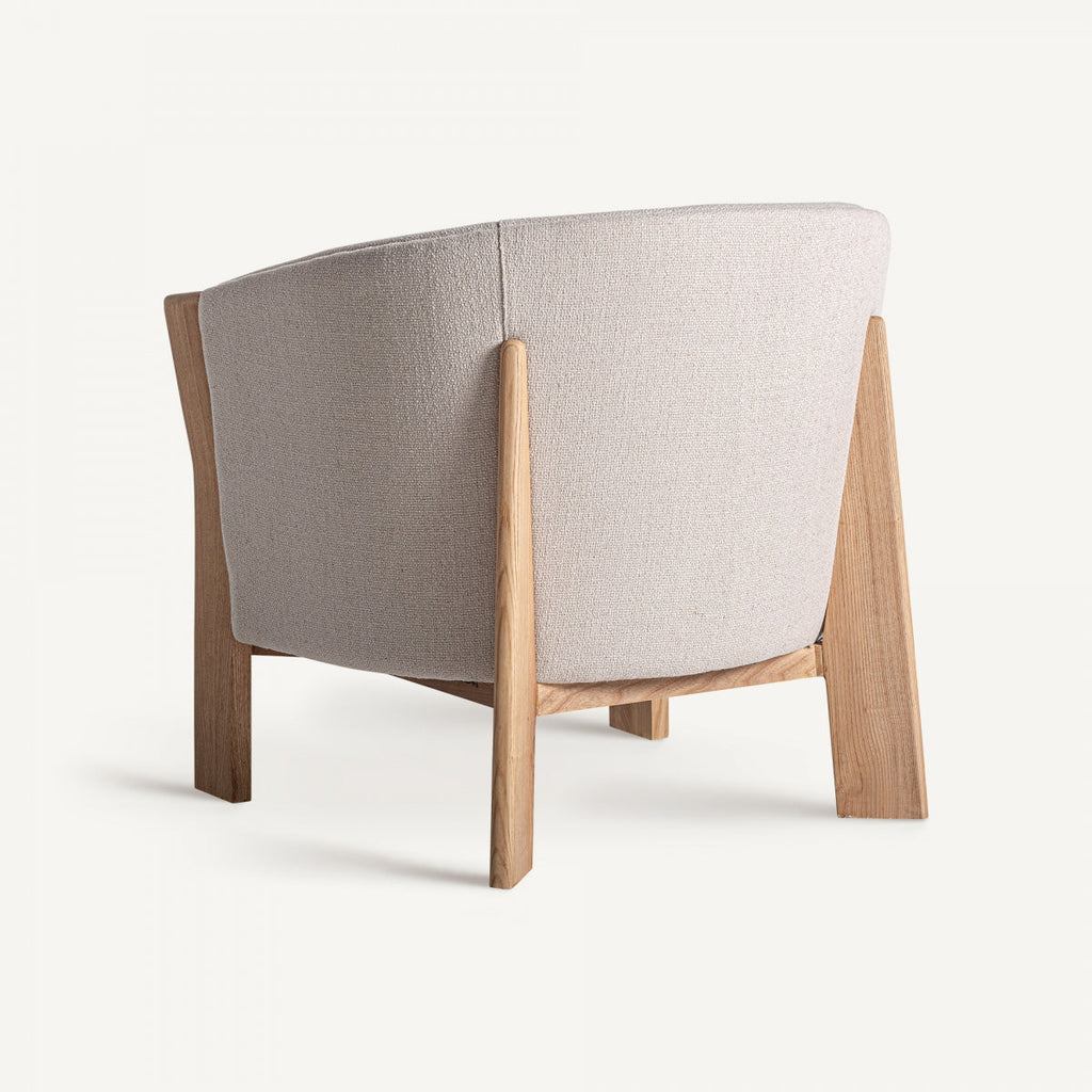 Fauteuil en tissu beige | Vical Nara