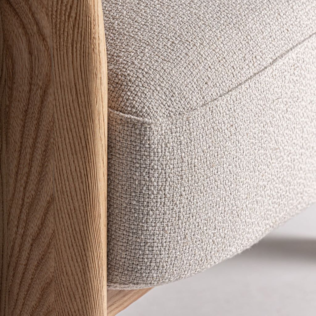 Fauteuil en tissu beige | Vical Nara