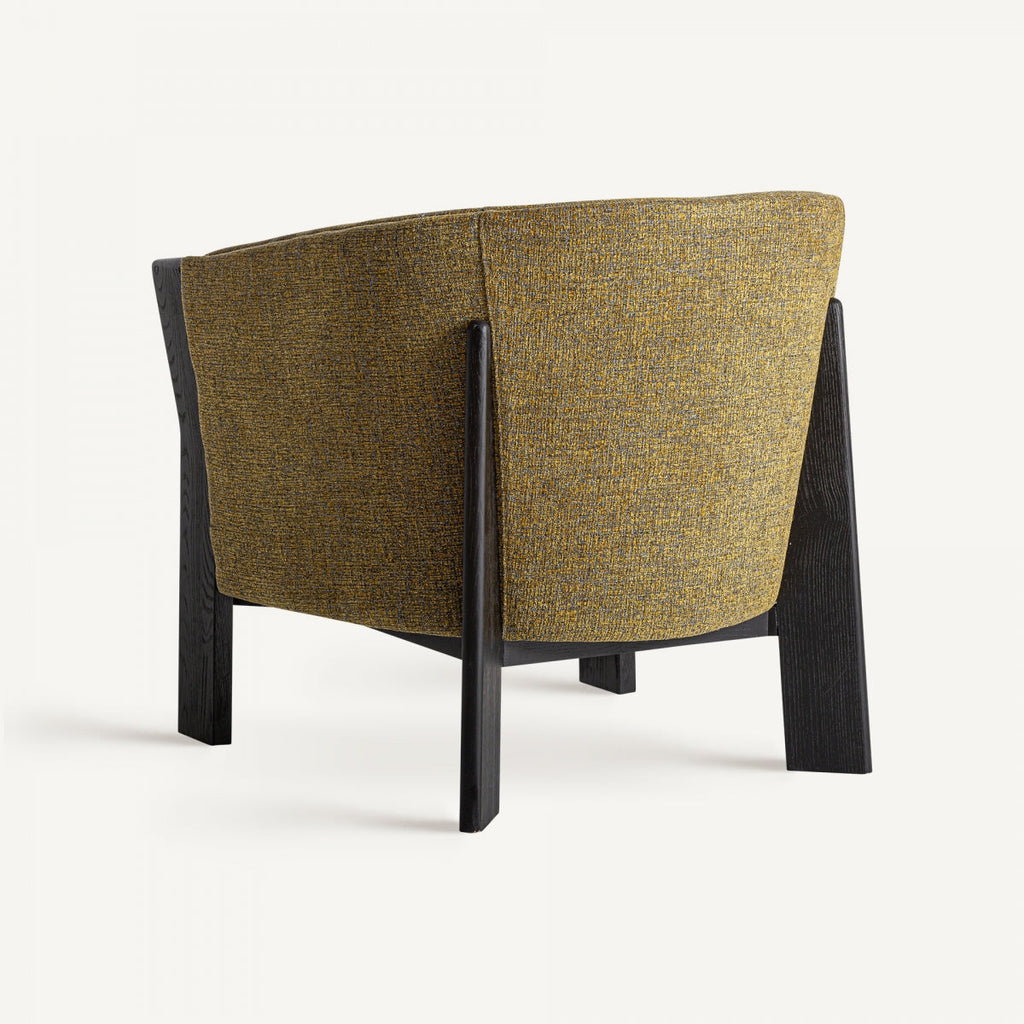 Fauteuil en tissu vert/jaune | Vical Nara