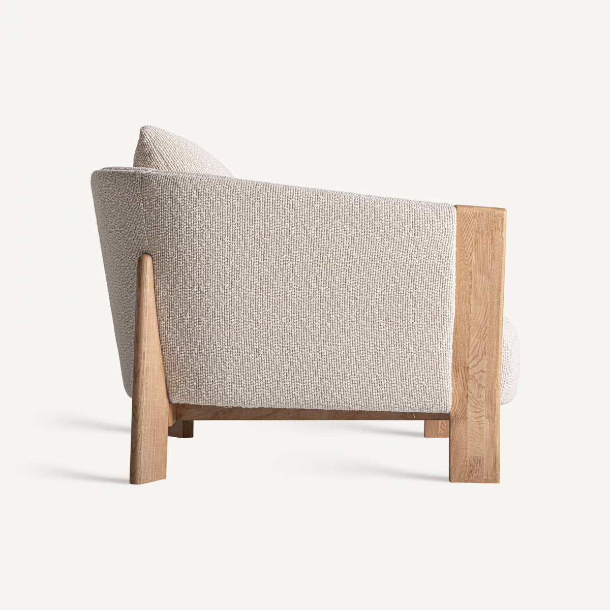 Fauteuil bouclé crème | Vical Nara