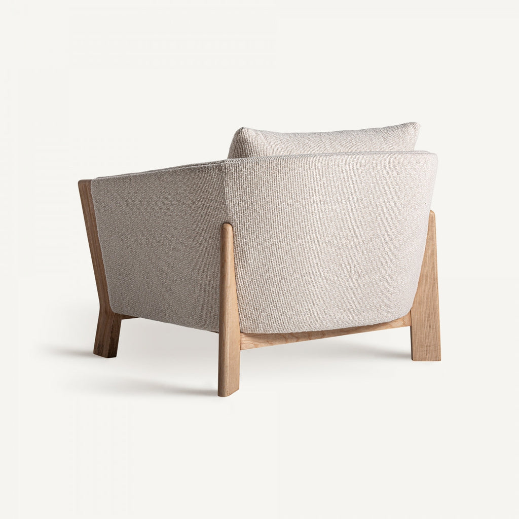 Fauteuil bouclé crème | Vical Nara