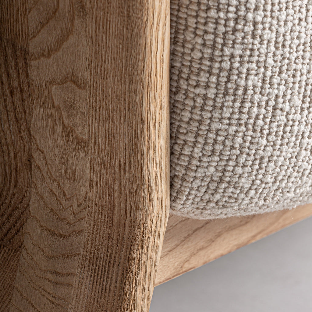 Fauteuil bouclé crème | Vical Nara