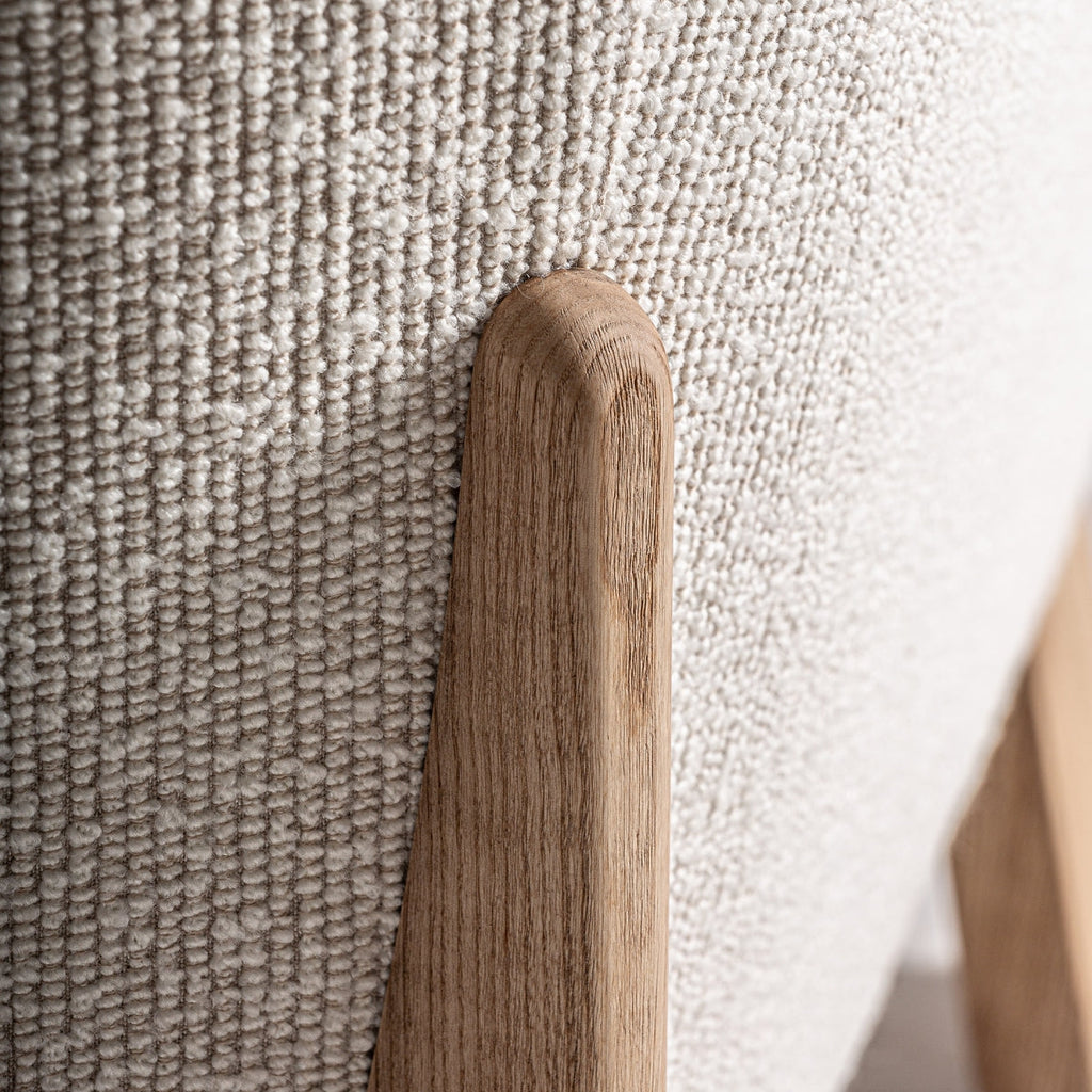 Fauteuil bouclé crème | Vical Nara