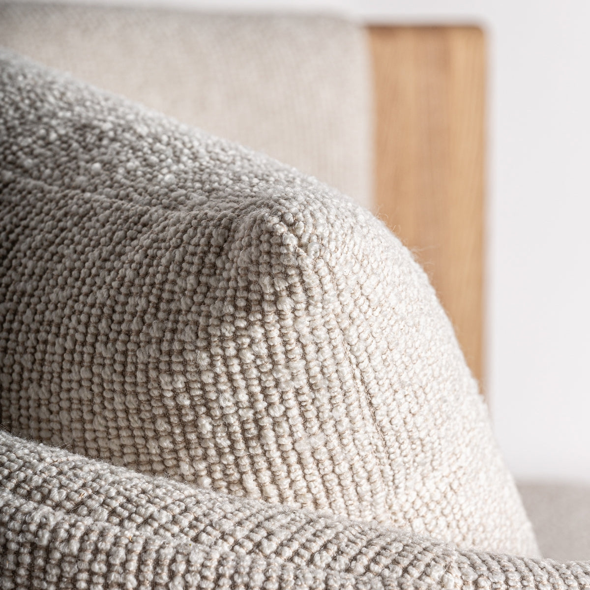 Fauteuil bouclé crème | Vical Nara