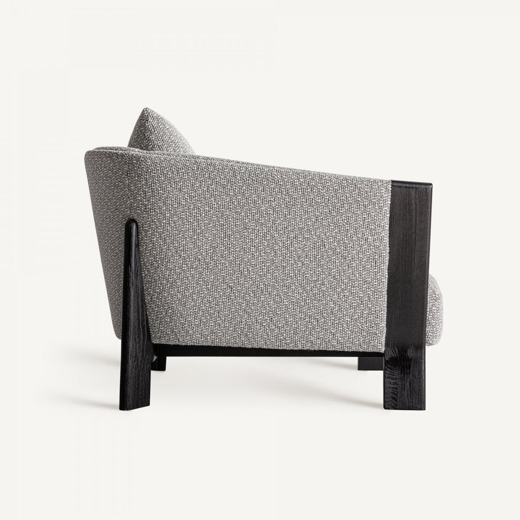 Fauteuil bouclé gris | Vical Nara