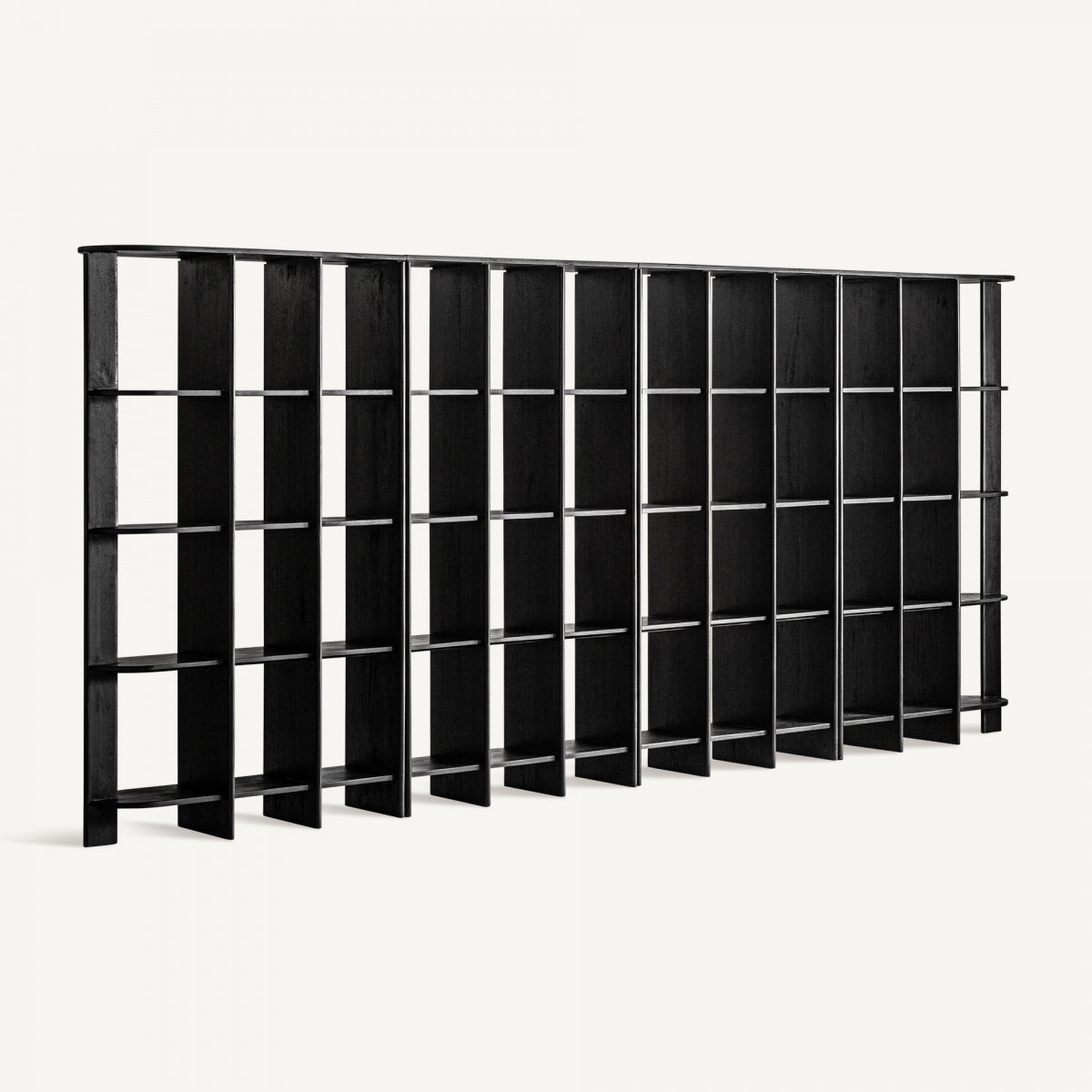 Bibliothèque en manguier et marbre noir | Vical Nara L.