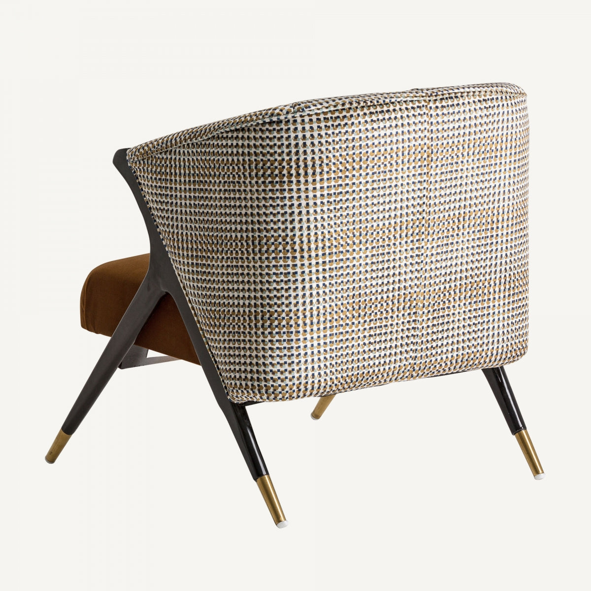 Fauteuil d'appoint en velours jaune | Vical Brillon
