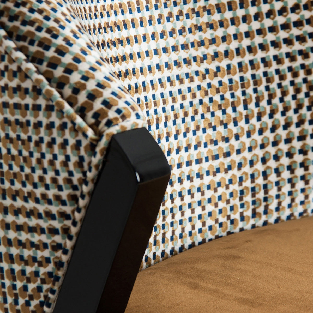 Chaise de salle à manger en velours jaune | Vical Brillon