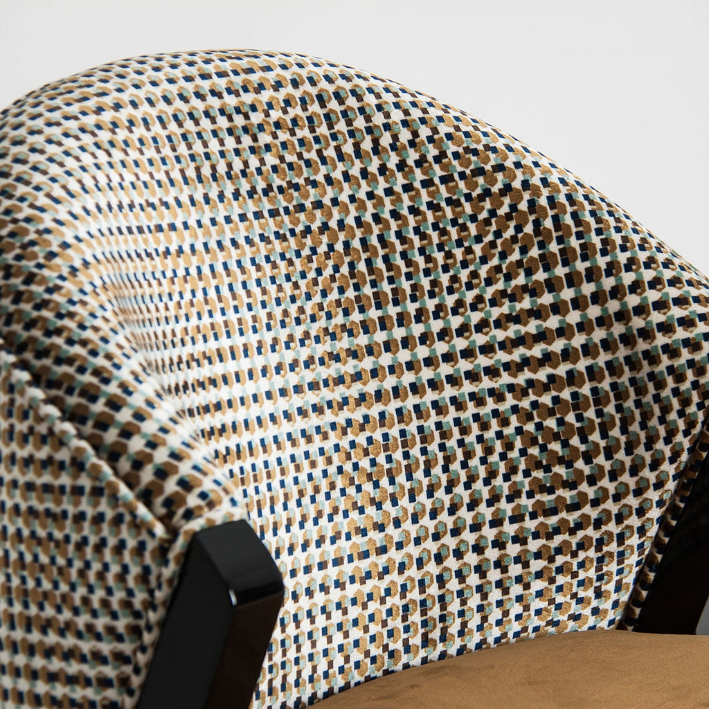 Chaise de salle à manger en velours jaune | Vical Brillon