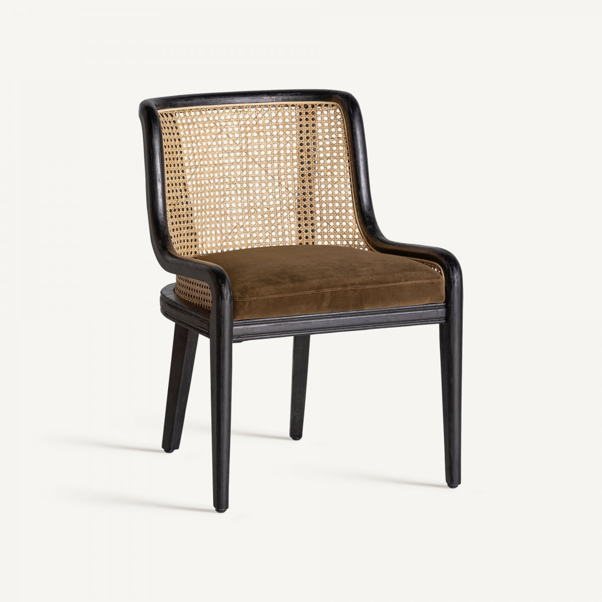 Chaise de salle à manger en velours marron | VICAL Velburg