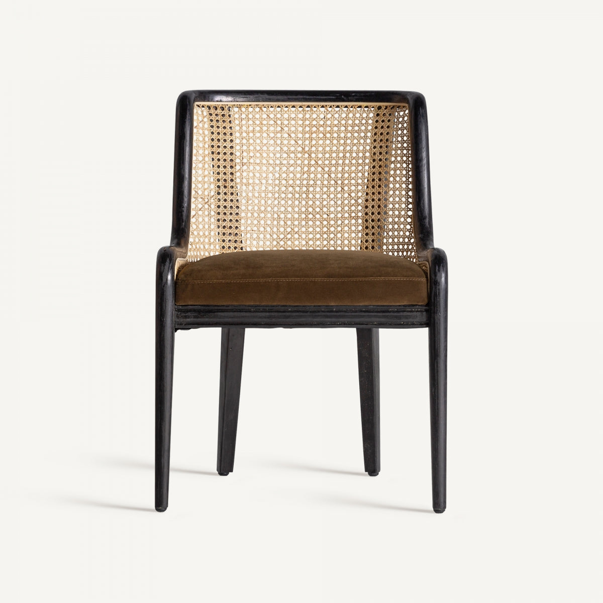 Chaise de salle à manger en velours marron | VICAL Velburg