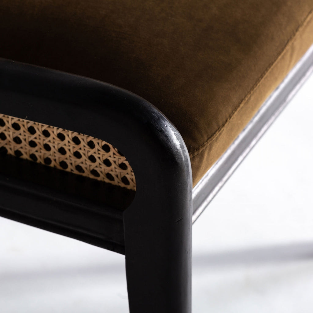 Chaise de salle à manger en velours marron | VICAL Velburg