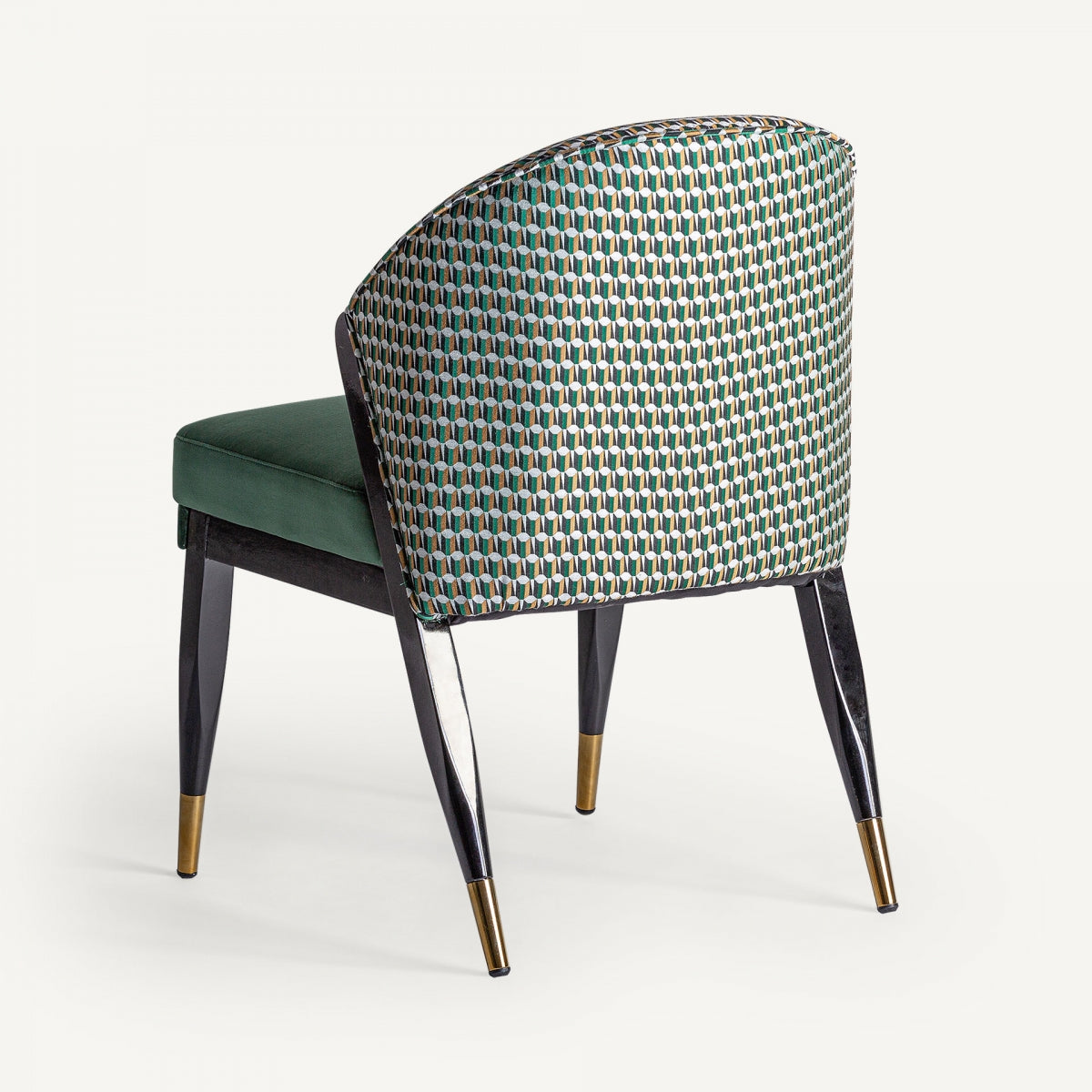 Chaise de salle à manger en velours vert | Vical Kelheim