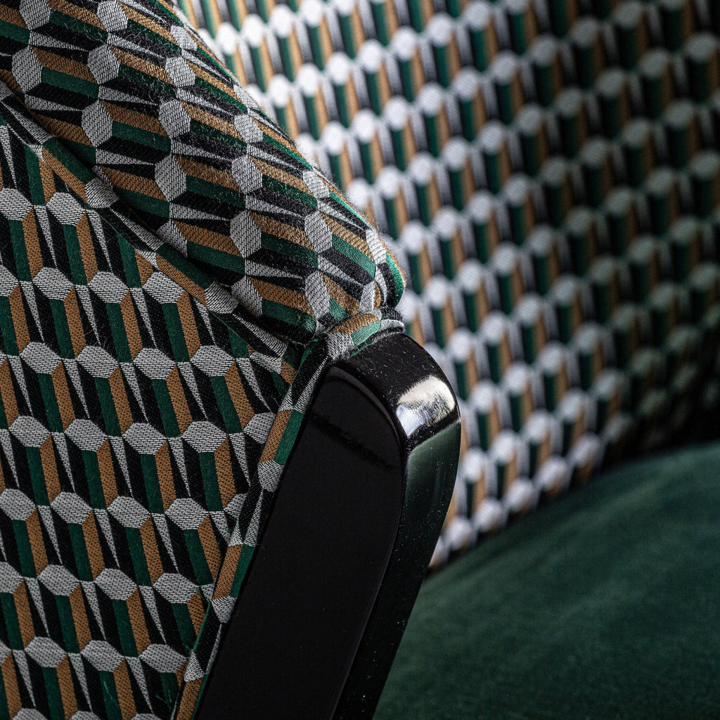 Chaise de salle à manger en velours vert | Vical Kelheim