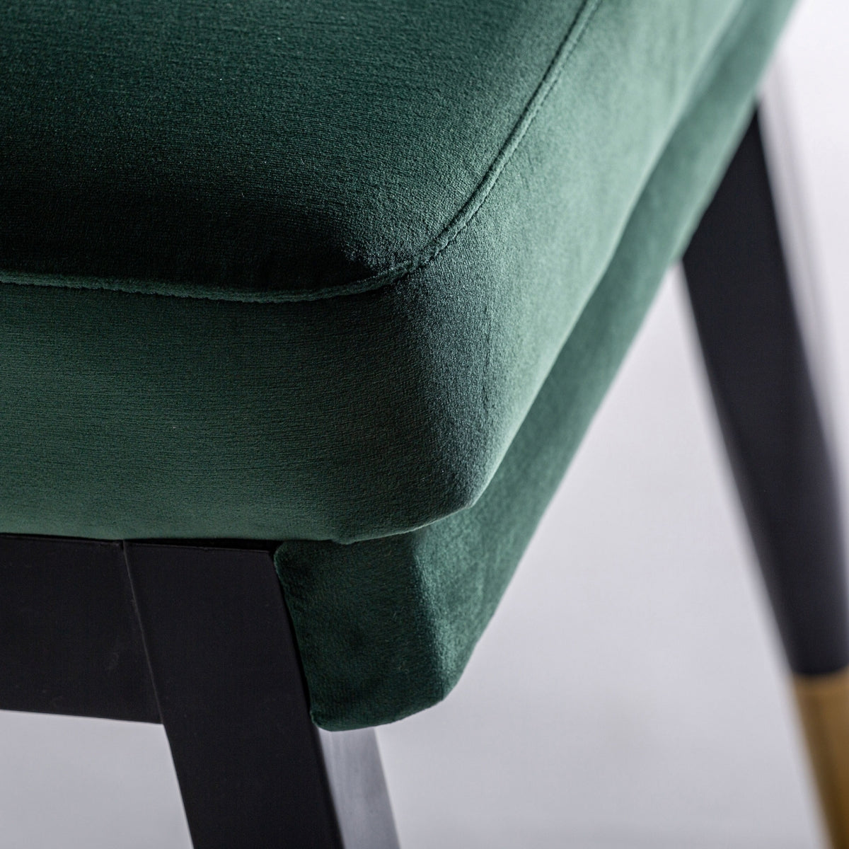 Chaise de salle à manger en velours vert | Vical Kelheim
