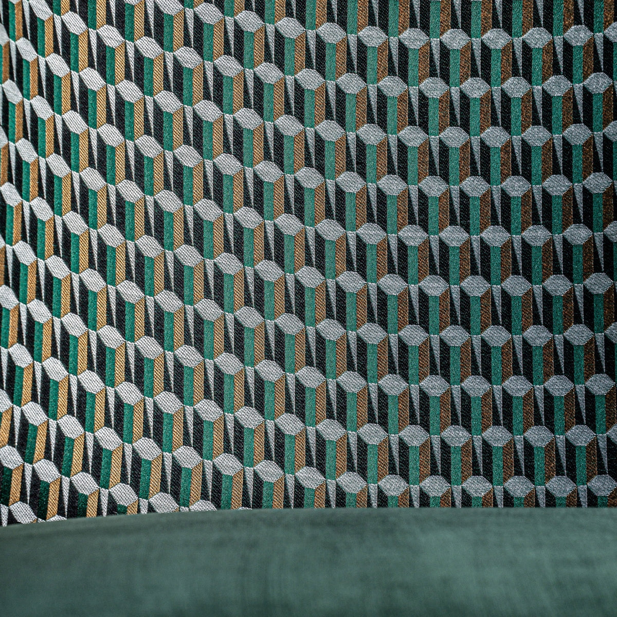 Chaise de salle à manger en velours vert | Vical Kelheim