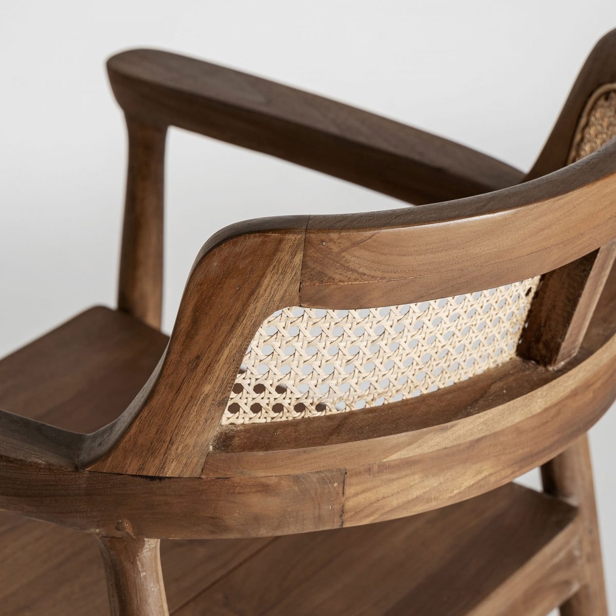 Chaise en bois de teck et rotin | VICAL Chanac