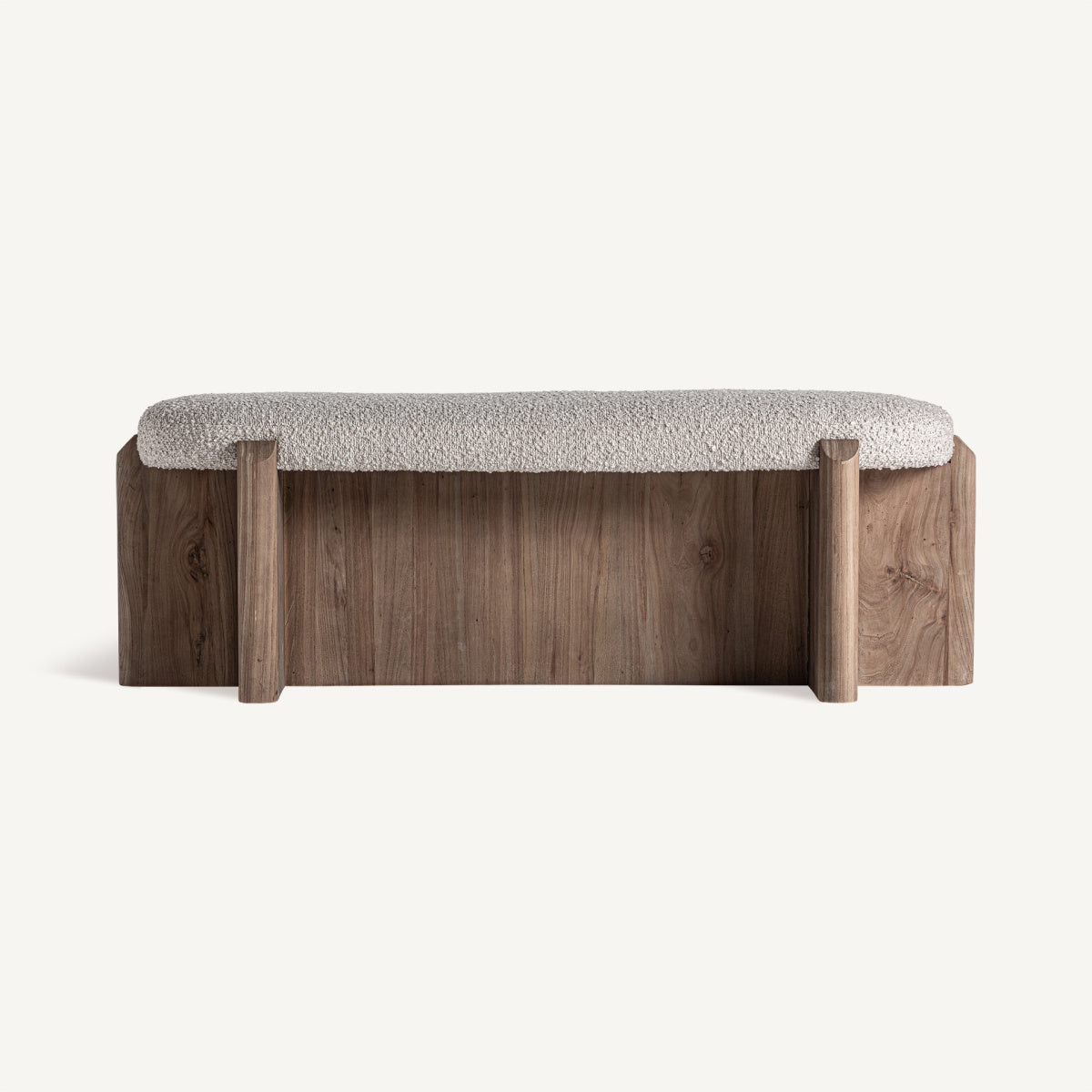 Banc en tissu beige | Jacquard VICAL