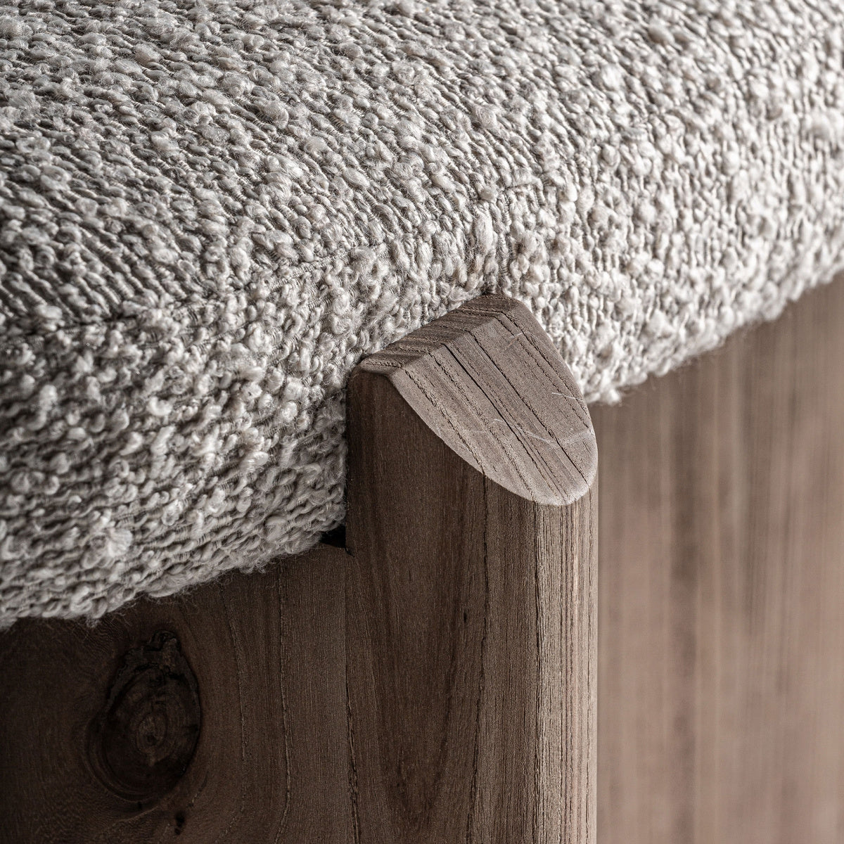 Banc en tissu beige | Jacquard VICAL