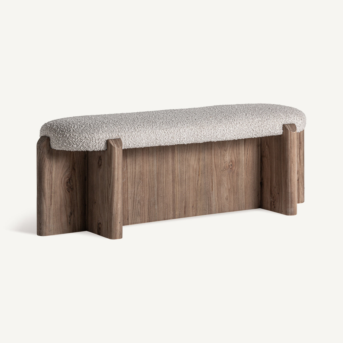 Banc en tissu beige | Jacquard VICAL