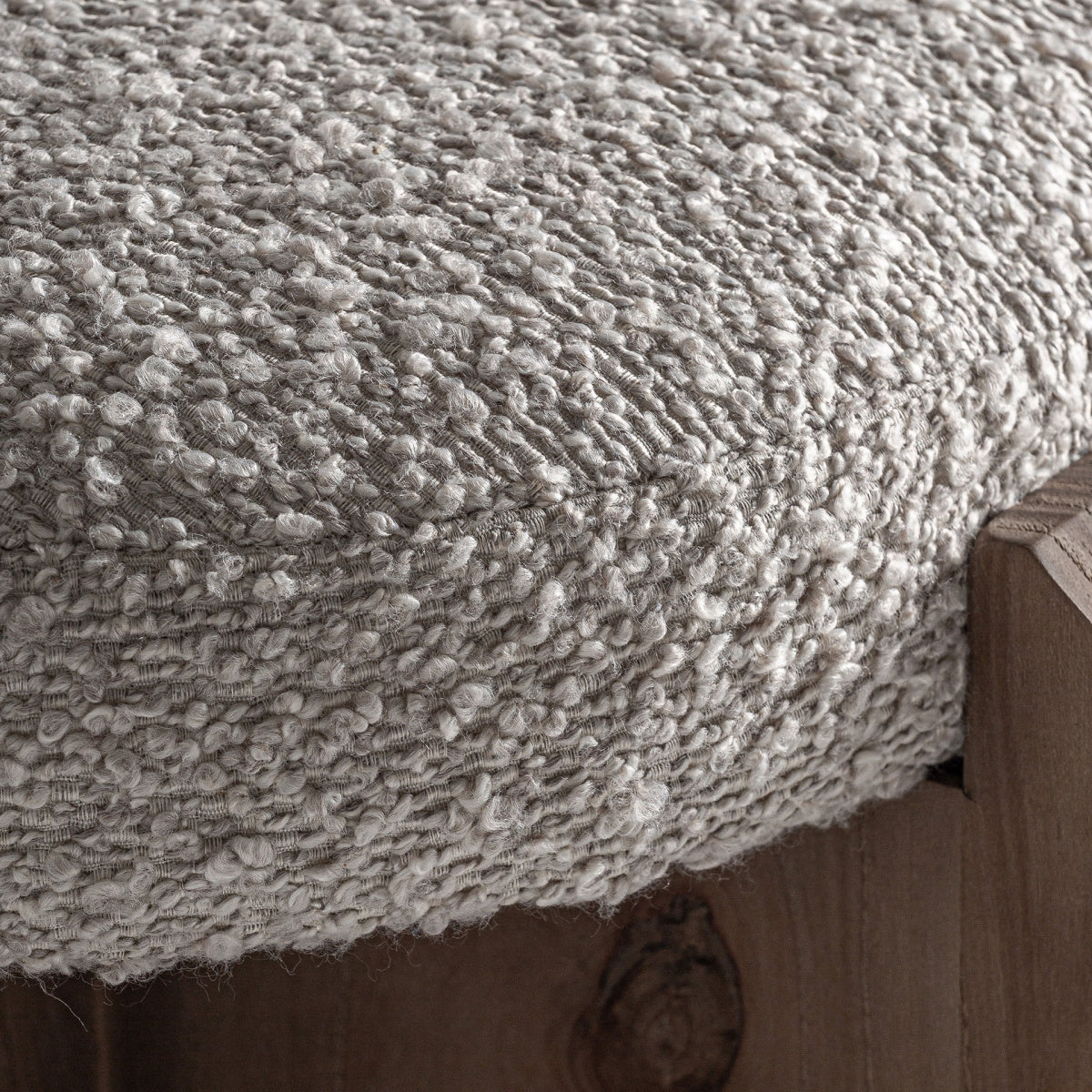 Banc en tissu beige | Jacquard VICAL
