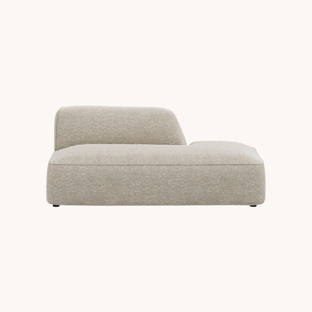 Canapé modulable 2 places en tissu sable | Dôme Déco Cali