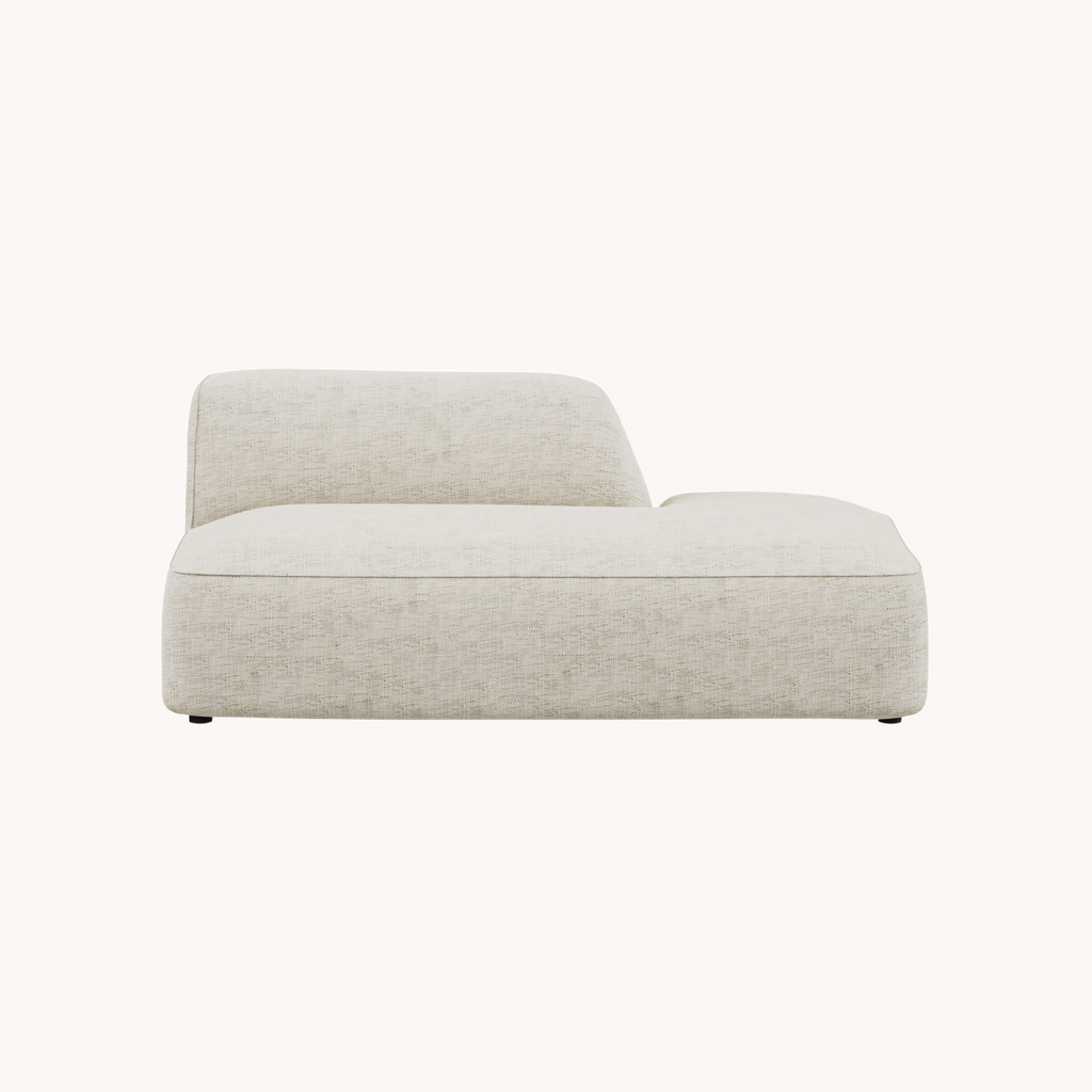 Canapé modulable 2 places en tissu beige Zena | Dôme Déco Cali