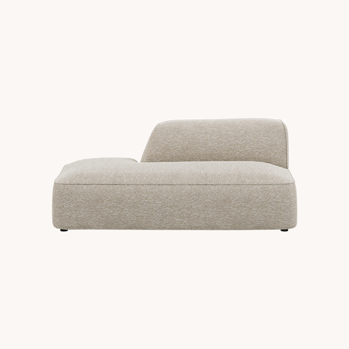 Canapé modulable 2 places en tissu sable | Dôme Déco Cali