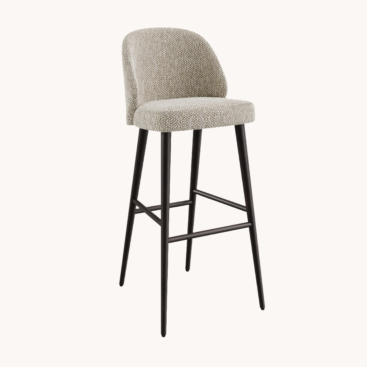 Chaise de bar en tissu sable | Dôme Déco Verge
