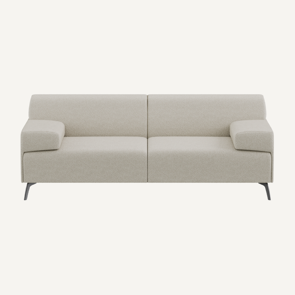 Canapé 2-3 places en tissu beige | Dôme Déco Lugano