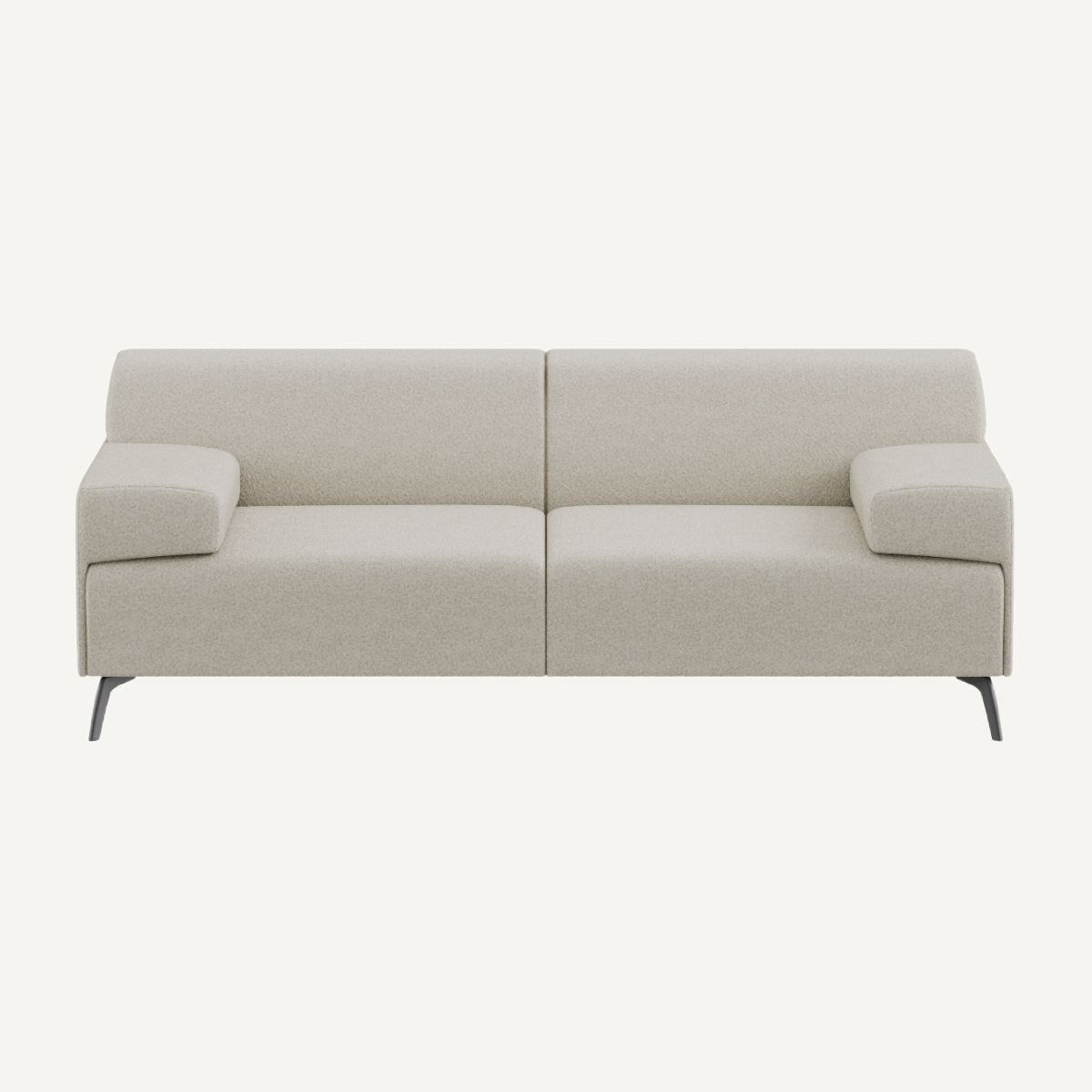 Canapé 2-3 places en tissu beige | Dôme Déco Lugano