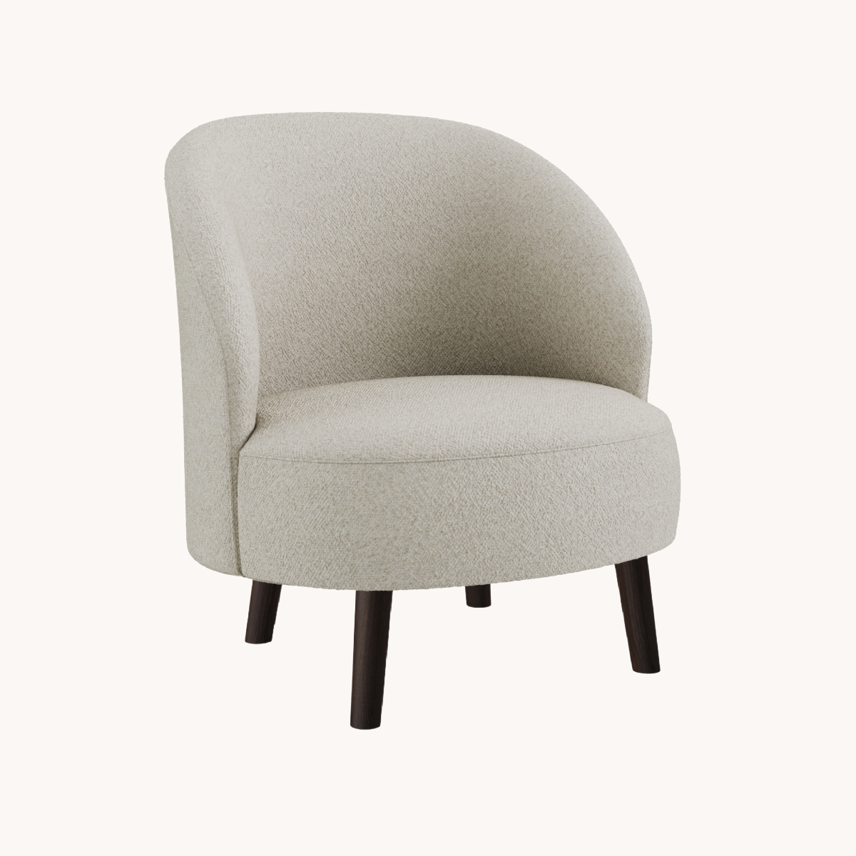 Fauteuil en tissu beige | Dôme Déco Bayron