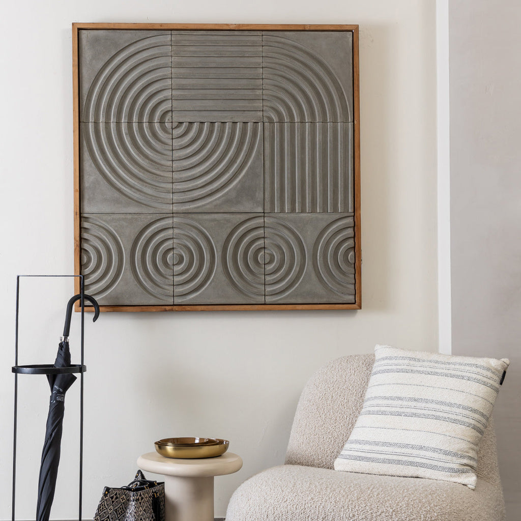 Tableau en fibre ciment grise | Dôme Déco Circulaire