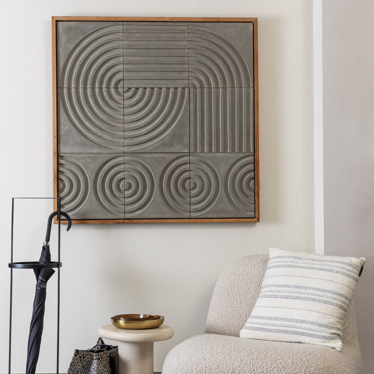 Tableau en fibre ciment grise | Dôme Déco Circulaire
