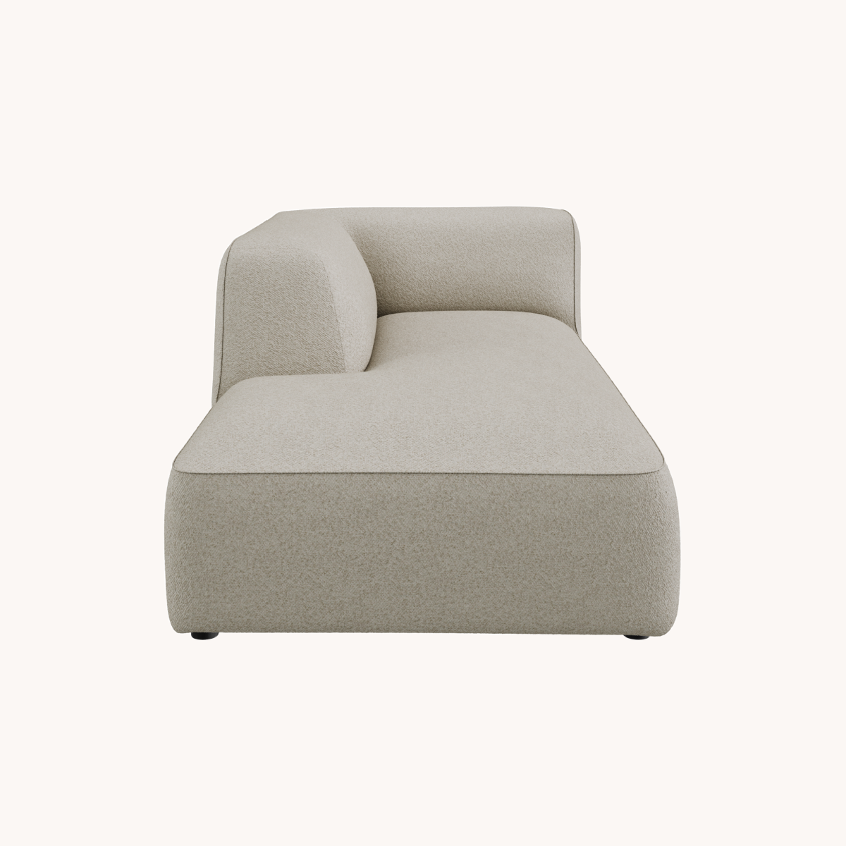 Méridienne gauche en tissu beige | Dôme Déco Cali Ph