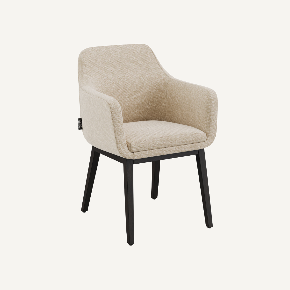 Chaise de salle à manger en tissu beige Zena | Dôme Déco Volvere