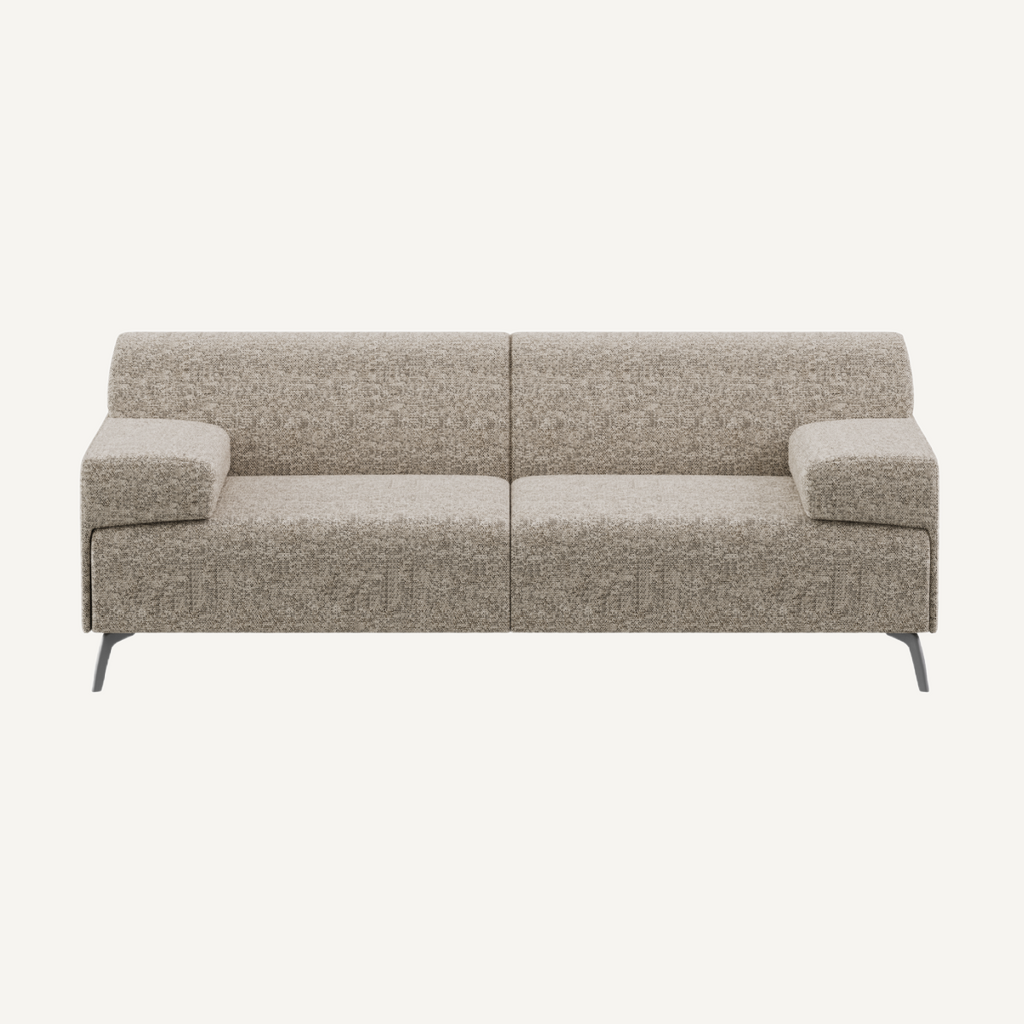 Canapé 2-3 places en tissu sable | Dôme Déco Lugano