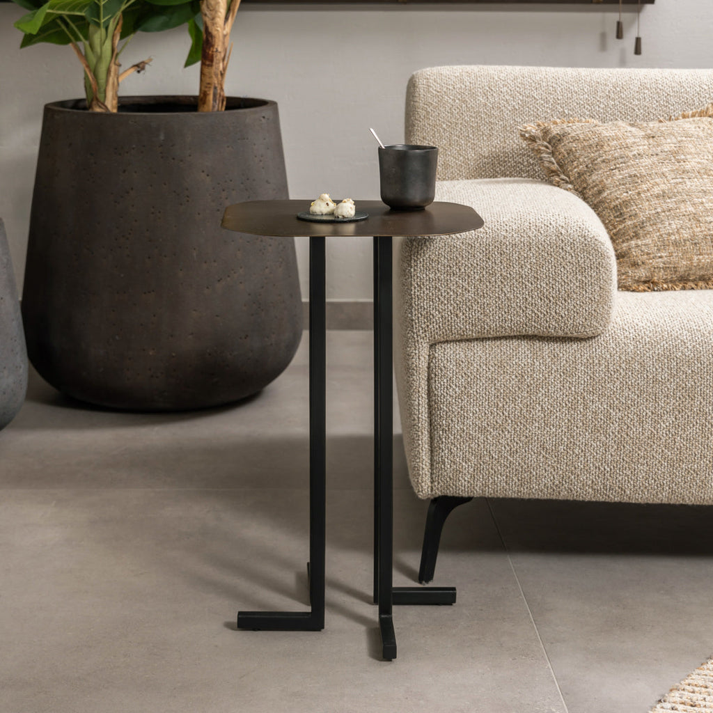 Canapé 2-3 places en tissu beige | Dôme Déco Lugano