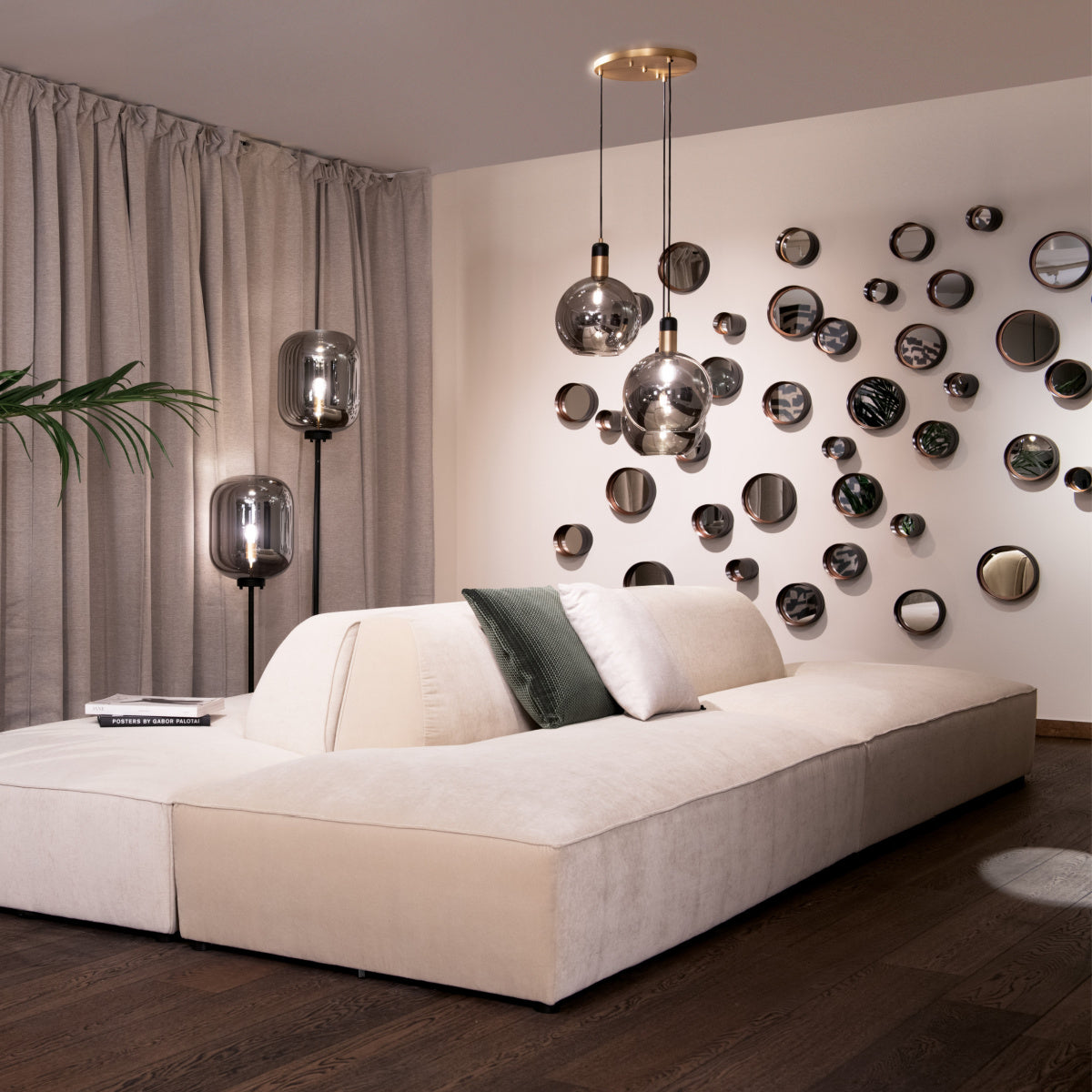 Canapé modulable 2 places en tissu sable | Dôme Déco Cali