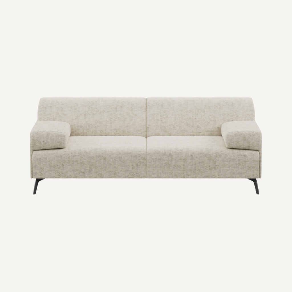 Canapé 2-3 places en tissu beige Zena | Dôme Déco Lugano