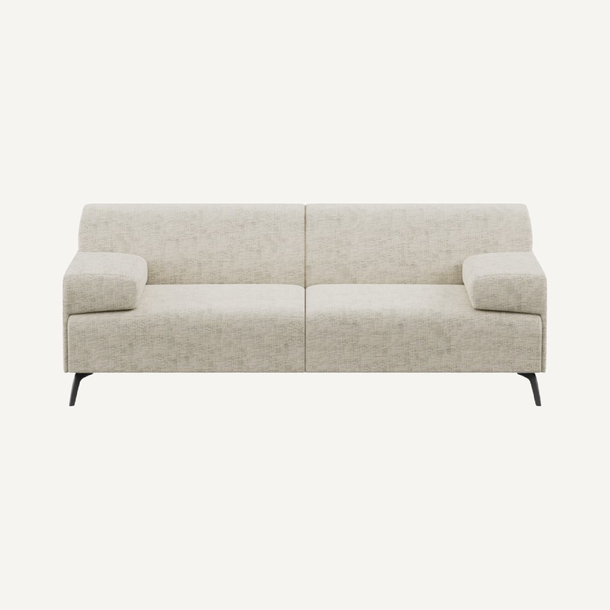 Canapé 2-3 places en tissu beige Zena | Dôme Déco Lugano