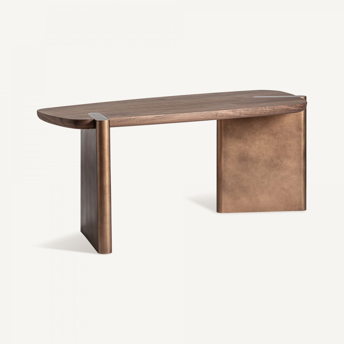Bureau en bois de noyer marron | Nageoire Vicale