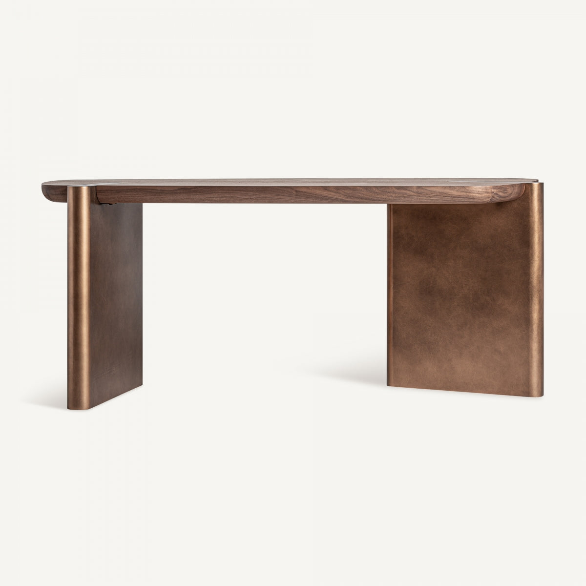 Bureau en bois de noyer marron | Nageoire Vicale