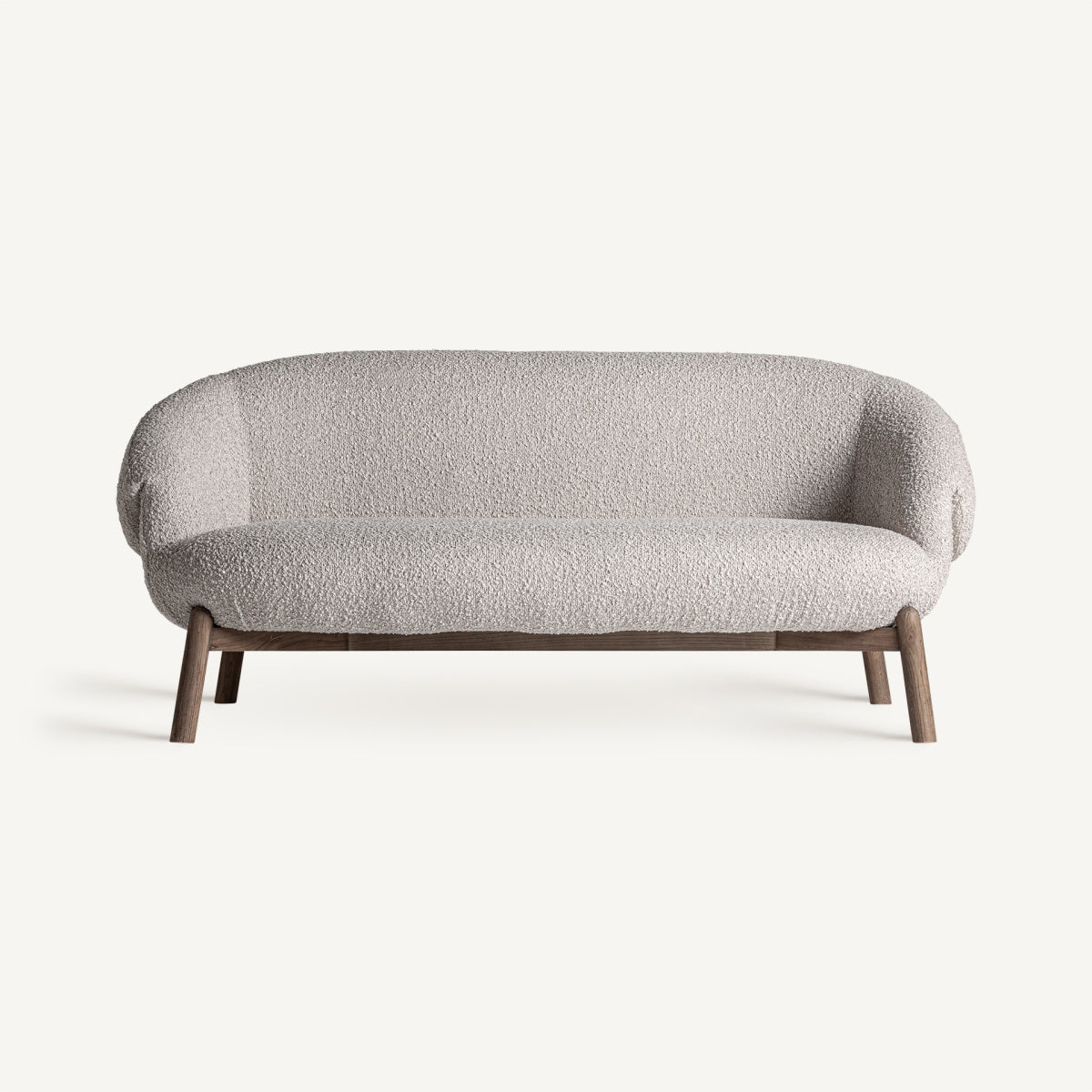 Canapé 2 places en tissu beige | Jacquard VICAL