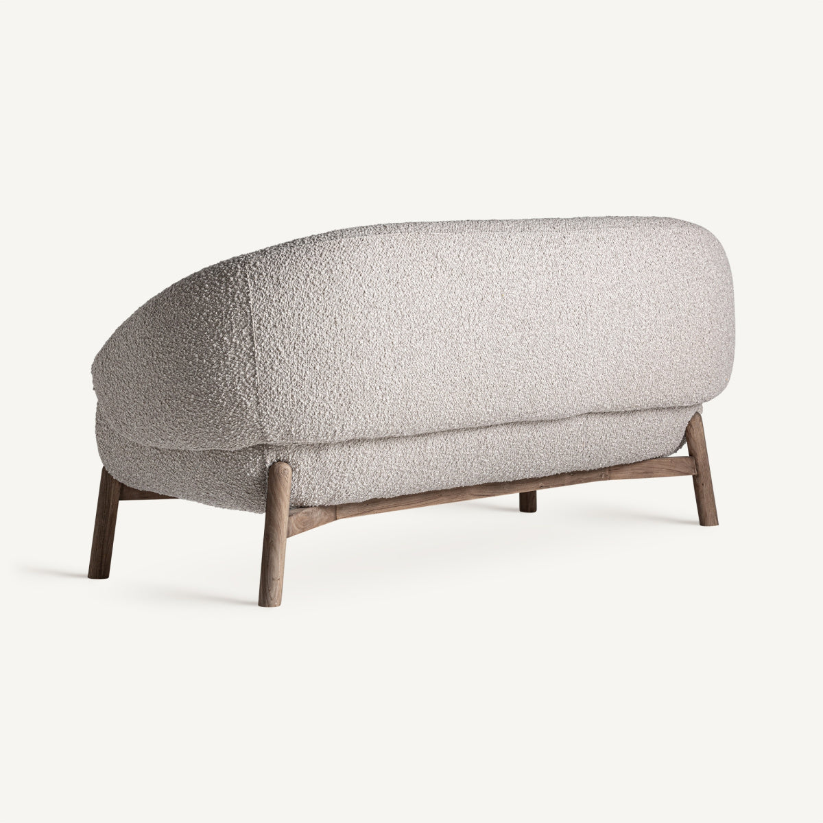 Canapé 2 places en tissu beige | Jacquard VICAL