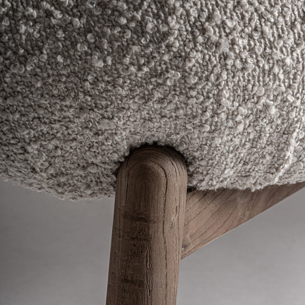 Canapé 2 places en tissu beige | Jacquard VICAL