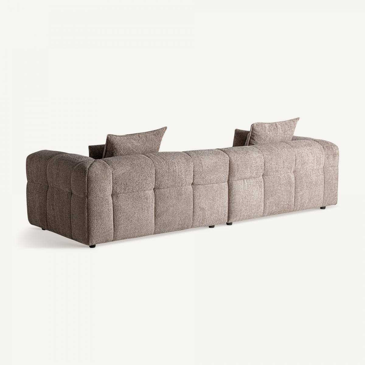 Canapé 3-4 places en tissu marron | VICAL Barlin
